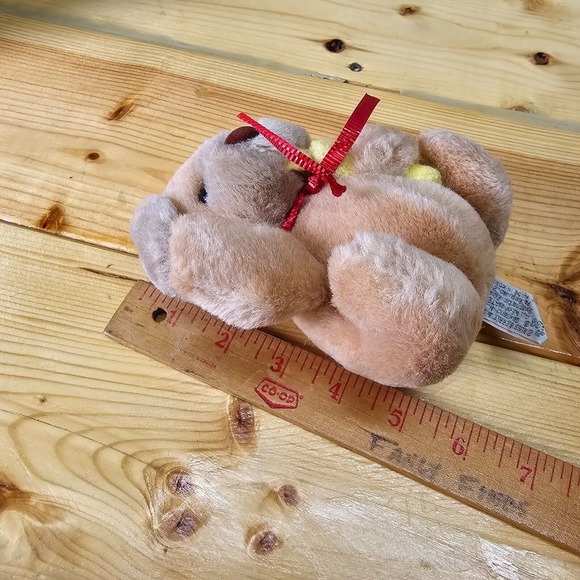 Vintage Russ Berrie Puppy Dog Plush Taffy Bone Stuffed Animal 5 Inch Toy - Picture 11 of 12